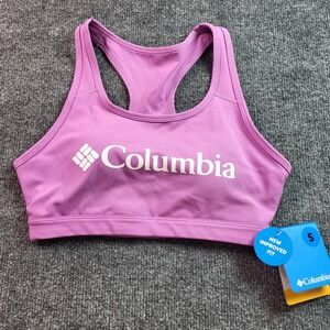 Columbia Sports Bra Womens Small Purple Medium Impact Racerback New